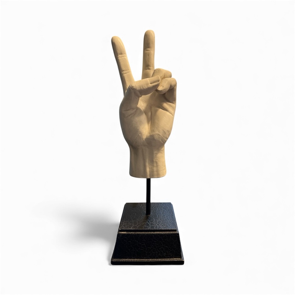 TMS Vitruvian Collection PEACE SIGN Modern Art Sculpture Great Holiday Gift